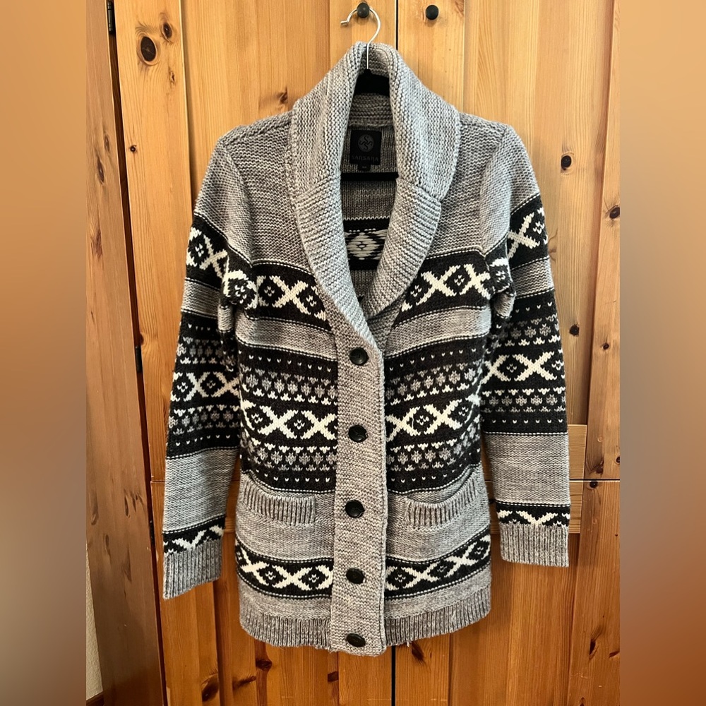 Sansara wool blend sweater cardigan/coat